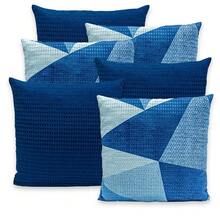 Cushion Cover - 藍色馬賽克 - 藍色 - 查看 4