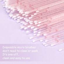 100 st. Disponibel Makeup Borstar Miniatyr Borste , 100 st. Flexibel Ultrafin Mascarastav För Mascara Borste , Ögonbrynsborste , Makeup Borstar , Ögonfransborste - Multifärgad - Visa 2