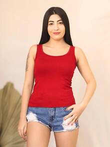 Women Tank Tops & Camis - Red - View 2