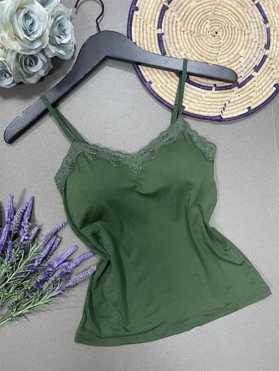Women Tank Tops & Camis - Verde militar - Ver 1