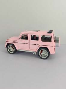 1:24 Scale Large High-Performance Off-Road Vehicle Simulation Zinc Alloy Car Model, With Openable Doors, Simulated Sound And Light Functions. A Favorite Birthday Gift For Boys, As Well As A Collectible Toy Suitable For Children. - Pink - View 6