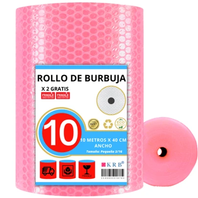 Rollo de plástico de burbujas Polibuja, embalaje frágil, 10M X 40 CM, de vuelta a la escuela