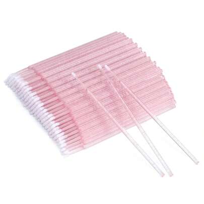 100pcs Disposable Makeup Brush Miniature Smudge Brush, 100pcs  Flexible Ultra-Fine Mascara Wand For Mascara Brush, Eyebrow Brush, Makeup Brush, Eyelash Comb