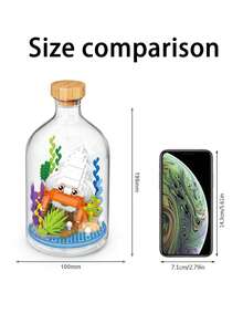 1盒微型積木海洋生物章魚海馬寄居蟹河豚模型組裝裝飾生日禮物 - 彩色 - 查看 8