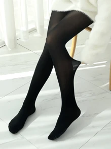 1 par Mallas negras minimalista, delgadas y ajustadas al Body (apropiadas para 15-20℃) - Negro - Ver 4