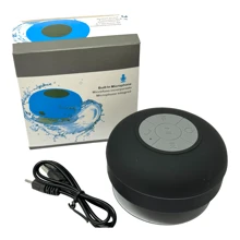 Bocina para Baño Bluetooth Recargable Resistente al Agua - Negro - Ver 4