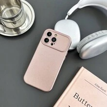 Vàng hồng Kết Cấu Da Điện thoại Với iPhone 15 - Hoa hồng vàng - Xem 4