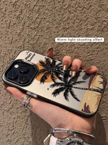 Summer 1pc Personalized & Fashionable Palm Tree Anti-Fall Phone Case, Compatible With IPhone & Compatible With Samsung Series Waterproof Shockproof Scratch Resistant - Multicolor - View 5