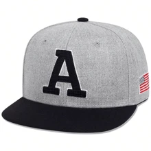1 pieza gorra de béisbol con bordado de letra A para hombre, sombrero deportivo para exteriores y hip-hop. Sombrero casual ajustable para primavera, otoño, viaje, playa, vacaciones en la calle. - Multicolor - Ver 6