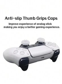 1set PlayStation 5 Controller Silicone Protective Case + 4pcs Joystick Caps, Anti-Slip, Anti-Scratch, Anti-Sweat, Anti-Dust, Enhanced Gameplay Experience - Clear - View 7