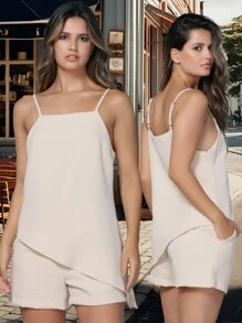 Women Two-Piece Outfits - Beige - View 2