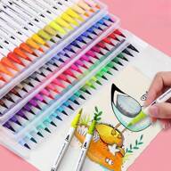 120/100/80/60/48/36/24/12pcs Double-Ended Marker Pen Set,Mark Pen Washable Soft-Tipped Pen Set Of Brushes, Multiple Set Models Available For Selection,Drawing Not Soak Paper, Art Collection, Pen To Graffiti Art Of Diy Pens, Colorful Painting Watercolor Art Mark Pen Sets, Waterproof High-Capacity Color Pen, Exquisite Gift To The Student, The Perfect Gifts Of Gifts, Marker Pen,Back To School,School Supplies