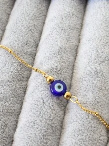 1入組藍色邪眼女士精緻手鍊