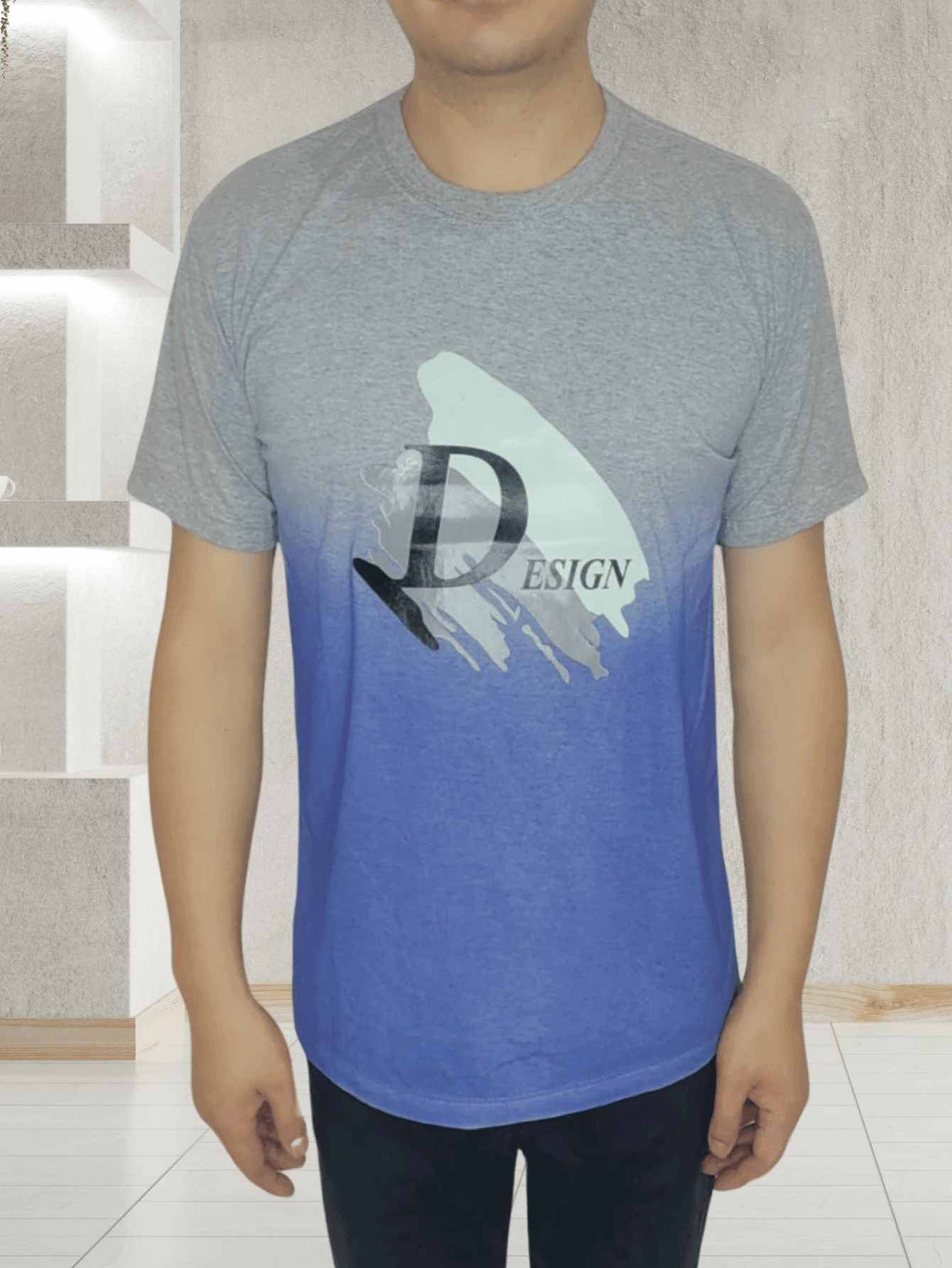 Men T-Shirts - 淺灰色 - 查看 1