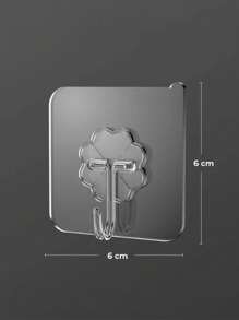 30pcs/10pcs Traceless Adhesive Hooks Strong Load-Bearing Wall Hanging Shelf, Transparent, Waterproof, Rustproof, Suitable For Kitchen, Bathroom, Living Room Without Damaging The Walls