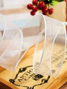 Set da 5 pezzi di nastro di organza a forma di coda di pesce fatto a mano, decorazione a fiocco fai-da-te per incarto regali, fermagli per capelli, cappellini, San Valentino, adatto per bouquet di fiori, torte, segnalibri, forniture per feste, decorazioni natalizie, materiali per imballaggio di composizioni floreali, nastro per incartare fiori, torte, decorazioni per matrimoni, scatole regalo, fiocchi, decorazioni natalizie - Bianco - Visualizzare 7