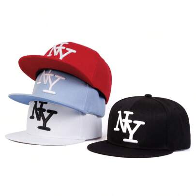 1 Stück Herren Baseball Kappe mit NY Buchstaben Stickerei, Sport & Lässig Outdoor verstellbare Mütze für Frühling, Herbst, Reisen, Strand