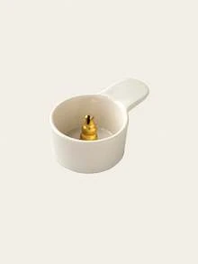 1pc Mini Handheld Ceramic Incense Burner, Simple Style, White, Compact, Suitable For Incense Sticks, Home, Office, Holidays - White - View 11
