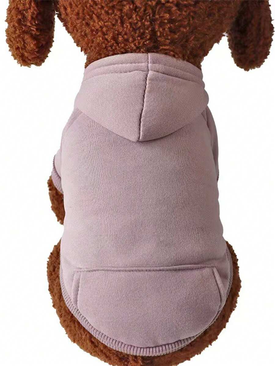 1 件秋冬牛仔口袋設計四腳狗衣服、寵物貓衣服、寵物用品 - 紫色 - 查看 1