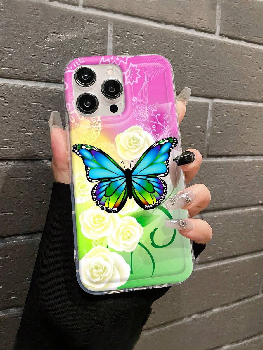 1 Ốp Điện Thoại Mềm Trong Suốt Họa Tiết Hoa Bướm Nhiều Màu Tương Thích Với IPhone 11,Iphone 13,Iphone 14,Iphone 15 Và Các Mẫu Iphone Khác - Nhiều màu - Xem 1