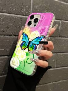 1 Ốp Điện Thoại Mềm Trong Suốt Họa Tiết Hoa Bướm Nhiều Màu Tương Thích Với IPhone 11,Iphone 13,Iphone 14,Iphone 15 Và Các Mẫu Iphone Khác - Nhiều màu - Xem 2