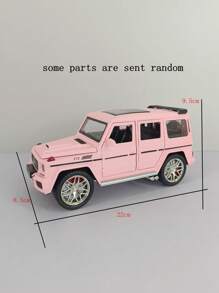1:24 Scale Large High-Performance Off-Road Vehicle Simulation Zinc Alloy Car Model, With Openable Doors, Simulated Sound And Light Functions. A Favorite Birthday Gift For Boys, As Well As A Collectible Toy Suitable For Children. - Pink - View 3