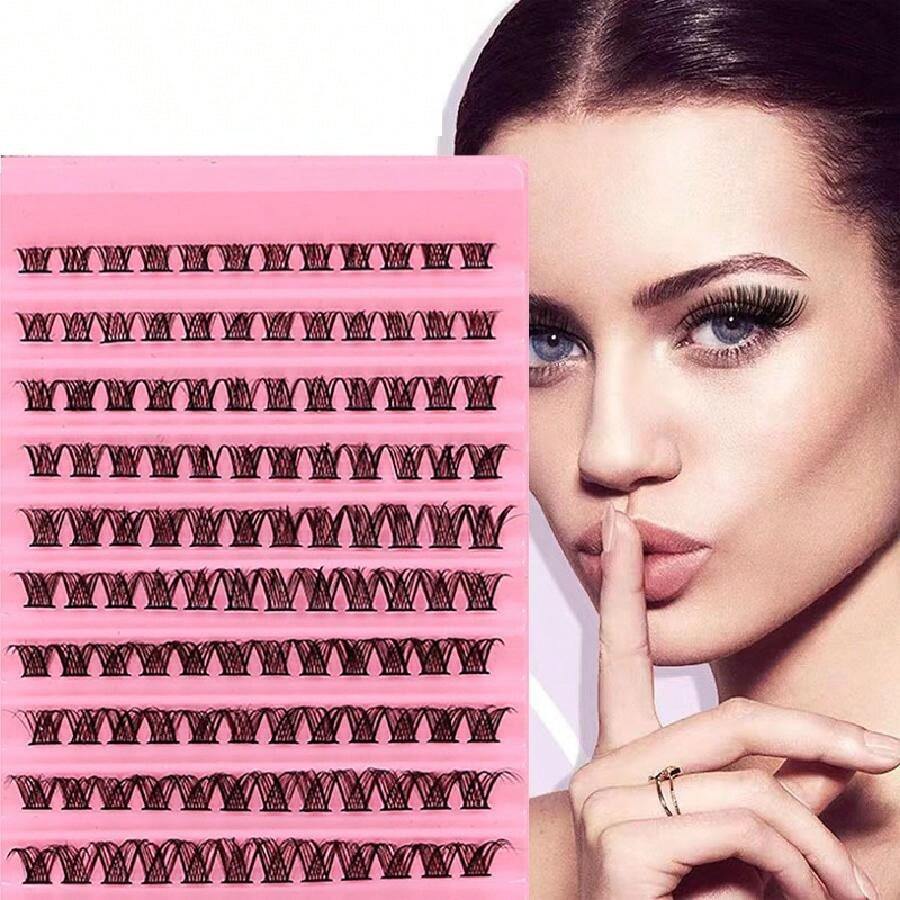 120pcs High Capacity Clustered False Eyelashes Set With Natural Sections For Daily DIY Eyelash Extension - D - View 1