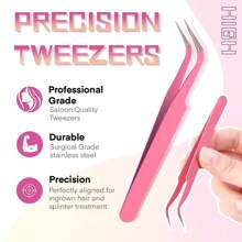 Wimpernkleber und Versiegelung für empfindliche Augen, rosa Wimpernkleber und Versiegelung sowie Pinzette, wasserfest, extrem starker Halt bis zu 72 Stunden, DIY Wimpernverlängerungs-Kleber, latexfrei (5ml+5ml, 1 Packung), Wimpernkleber und Versiegelung für Wimpernverlängerungs-Büschel, langanhaltender wasserfester DIY Wimpernverlängerungs-Kleber, Einzelwimpern-Kleber