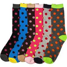 ToBeInStyle Women's Pack Of 6 Fashion Printed Crew Sock