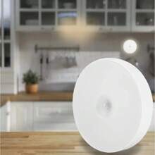 Luminaria Sensor De Presença e Movimento Led Luz Noturna Inteligente Sem Fio Recarregável Usb - Branco - Visão 5