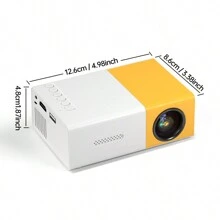 Mini Projector, 1080P Office Portable Projector, 3000 Lumen Video Projector,Support For Laptop/Smartphone/Game Console/TV Stick/PC,Compatible With USB, HDMl, Audio, AV. - UK Plug(220-240V) - View 3