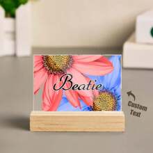 1 Pieza Decoración De Acrílico Personalizada Con Nombre, Placa De Nombre De Base De Madera Para Escritorio De Oficina, Placa De Identificación Corporativa Personalizada Para Jefe - Estilo3 - Ver 2