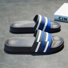 Nam Hợp thời Giày lười Dép đi trong nhà Mùa hè Không trượt Dép đi biển - Xám - Xem 3