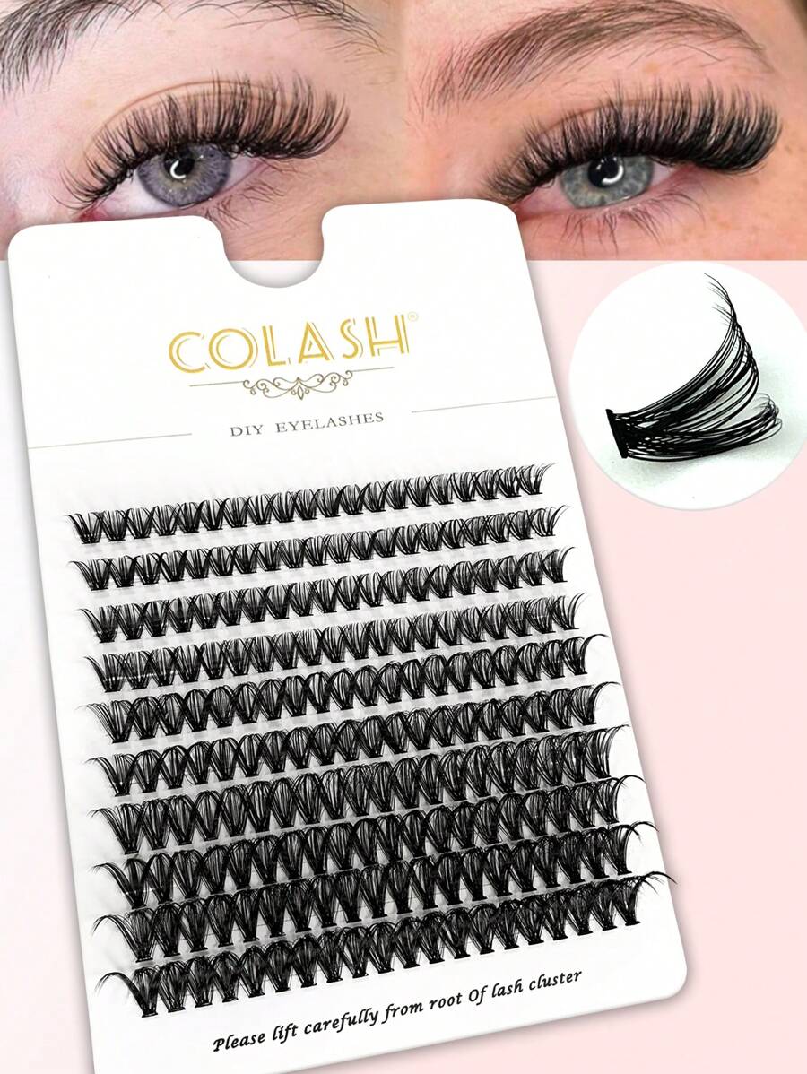 Colash 200 piezas/240 piezas Pestañas postizas negras/de colores 20D 40D 60D 80D 8-16mm/14mm 0.07mm Rizo C Hechas a mano Pestañas en racimo ultra ligeras, resistentes al agua, voluminosas, rizadas y de larga duración. Extensión de pestañas natural y suave. Pestañas de dibujos animados, gran regalo para damas y niñas, uso en fiestas. Racimos de pestañas, pestañas en racimo, pestañas postizas individuales, pestañas, pestañas postizas - C - Ver 1