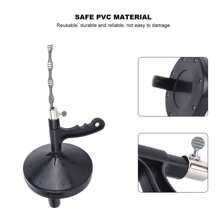 Desatascador de Tuberías de Tipo Disco: Herramienta de desatascar manual con resorte potente para inodoro, para baño, cocina y bañera - Negro - Ver 5