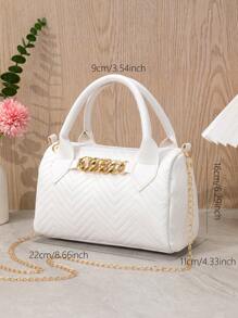 New Arrival Large Size Thread Embroidery Decorated Chain Shoulder Bag, Perfect As Festival Gift