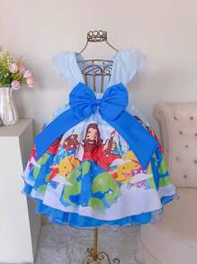 Vestido Infantil O Maior Pintor Do Mundo Festa Luxo Igreja - Visão 2