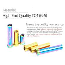 RISK Road Bike Bicycle Front Rear Brake Caliper C-Brake Pivot Nut Fixing Screw Bolt With Washer Titanium M6 X10/15/20mm - Multicolor - View 4