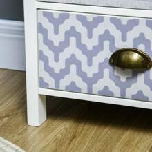 HOMCOM Bedroom Chest Of Drawers, 5-Drawer Tallboy Dresser With Metal Handles, Drawers Storage Unit For Living Room - Multicolor - View 10