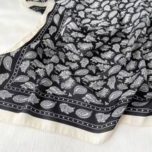 1 Peça Bandana em Seda Artificial Impressa dos Anos 70 para Homens, Lenço para Pescoço Masculino, Lenço para Homens para Passeios Casuais, Festivais de Música, Reuniões de Negócios, Estilo de Rua, Etc.