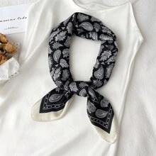 1 Peça Bandana em Seda Artificial Impressa dos Anos 70 para Homens, Lenço para Pescoço Masculino, Lenço para Homens para Passeios Casuais, Festivais de Música, Reuniões de Negócios, Estilo de Rua, Etc.