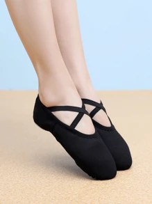 Hot Selling Black Shoes Women Pink, Red,Brown Thickened Comfortable And Breathable Dance Shoes, Soft Soles Ballet Shoes, Yoga Shoes, Dance Practice Shoes, Slip-On Flats, Indoor Slippers