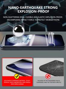 3 件/套 高清全覆盖水胶防刮屏幕保护膜 无气泡 适用于三星 Galaxy 曲面屏 全覆盖 易于安装 高清清晰、无气泡、防刮、防碎 钢化玻璃屏幕保护膜 超高清礼物 适合生日/复活节/总统日/圣诞节/家人/朋友/男孩/女朋友 - 白色 - 查看 8