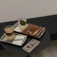 1/2/3/4 Pcs Stainless Steel Rectangular Tray, Tray Holder Baking Pans, Toaster Oven Tray Baking Sheet, Sushi Plate, Kitchen Steamer Cookie Dishes, Home Cookware, Dishwasher Safe Christmas Gift - Silver - View 5