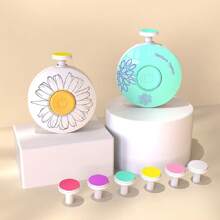 1pc AAA Battery Powered Baby Nail Clipper, Newborn Nail Trimmer Set With 6 Grinding Heads, Ergonomic Handheld Electric Manicure Kit, MQ-800, Suitable For Infants, Children And Adults - Rose Red - View 6