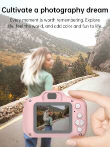 1080P Mini Portable Digital Camera, Rechargeable Camera With 2-Inch Screen And 15MP Resolution, Birthday And Other Gifts, Includes 1 TF Card And Card Reader - Pink - View 4