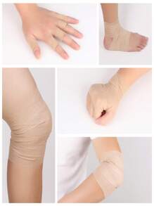 最新 1 卷 2.5 厘米/5 厘米/7.5 厘米/10 厘米 X 4.5 米自粘弹性绷带、运动绷带、运动胶带、多色自粘绷带、绷带健身房配件健身房绷带运动胶带 - 米色 - 查看 5