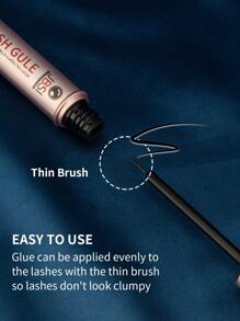 1 pièce Colle à cils de 5 ml, colle à cils professionnelle imperméable sans latex de séchage rapide améliorée, convient pour une longue adhérence de faux cils en grappe, maintien de 48 à 72 heures, convient pour les fêtes personnelles et un usage de maquillage de faux cils diy à la maison (Noir)