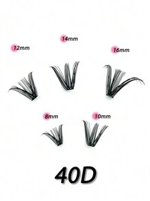 Colash 200 piezas/240 piezas Pestañas postizas negras/de colores 20D 40D 60D 80D 8-16mm/14mm 0.07mm Rizo C Hechas a mano Pestañas en racimo ultra ligeras, resistentes al agua, voluminosas, rizadas y de larga duración. Extensión de pestañas natural y suave. Pestañas de dibujos animados, gran regalo para damas y niñas, uso en fiestas. Racimos de pestañas, pestañas en racimo, pestañas postizas individuales, pestañas, pestañas postizas - C - Ver 2