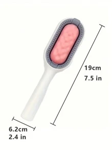 1入隨機顏色多功能寵物蒸氣刷，自潔式蒸氣按摩寵物刷，矽蒸氣寵物刷可清除糾結和鬆散的毛髮，一鍵噴霧和抑制飛散洗澡刷 - 彩色 - 查看 11